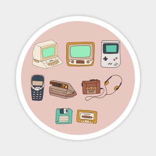 Cute Old tech Drawing Design Magnet